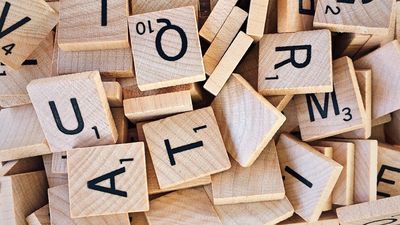 A pile of wooden letters